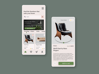 Sleek and Modern Furniture Shopping app