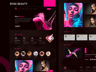 landing page makeup branding design e commerce graphic design illustration landing landing page logo mobile ui ux