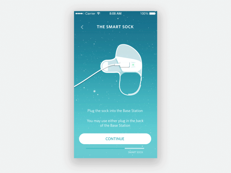 Product Setup Onboarding animation app baby cord device iphone onboarding