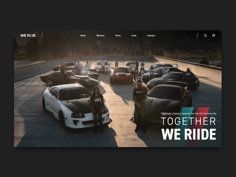 Interactive Hovers animation cars homepage hover imports motion racing ride speed website