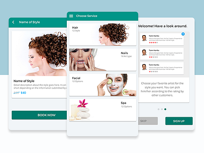 Beauty Salon App Android android app material ui mobile