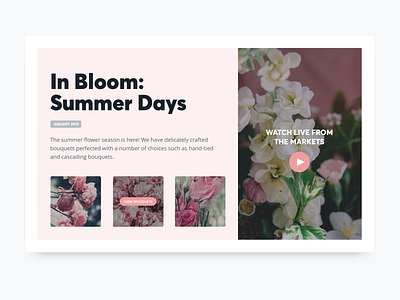 UI Florist Seasonal Card dailyui design ui uidesign uiux uiuxdesign userinterface ux webdesign webui