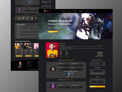 League of Legends UI UX Design(Rank Boosting)