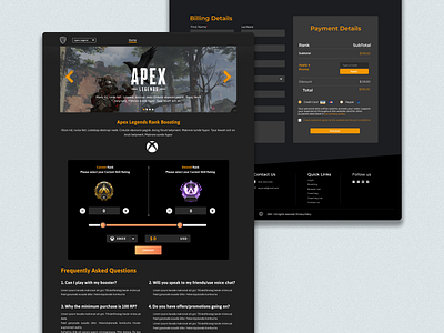 Apex Legend Web UI UX branding design graphic design icon illustration logo typography ui ux vector