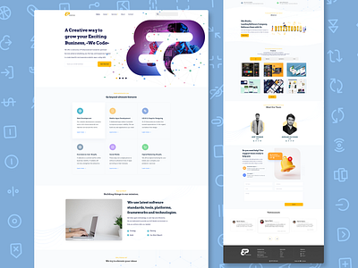 BitzStudio IT company Web Landing Page branding design graphic design icon illustration logo typography ui ux vector