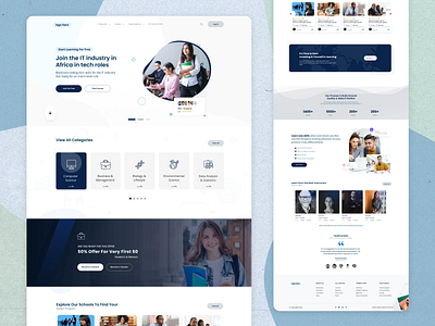 Online Courses Landing Page Concept