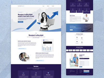 Sales and leads landing page branding design graphic design icon illustration logo typography ui ux vector
