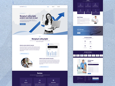 Sales and leads landing page