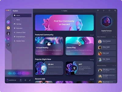 Web App UI Design community dark mode figma design glassmorphism mac app tutorial web app web design