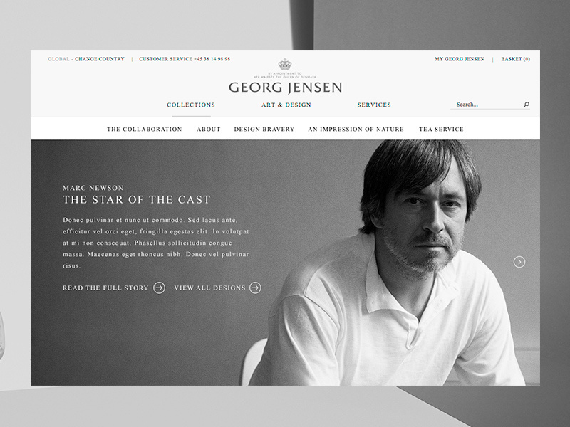 Georg Jensen — Marc Newson marc newson georg jensen danish design big images jewellery gallery campaign