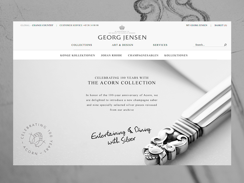 Georg Jensen — Acorn Collection acorn georg jensen danish design big images jewellery gallery campaign