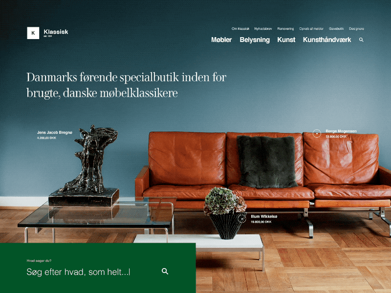 Klassisk: Motion danish design animation desktop furniture motion ui web website