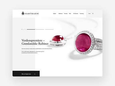 Hartmann's — Jeweller danish design desktop e commerce gallery jewellery quote slider user interface