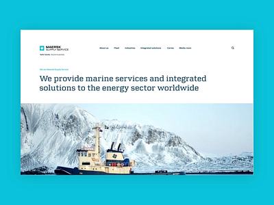 Maersk Supply Services Pitch animation clean desktop minimal motion scroll shipping uidesign video website