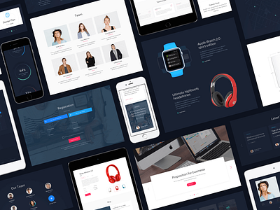 Odessa | Components collection layouts responsive site template templates ui kit web
