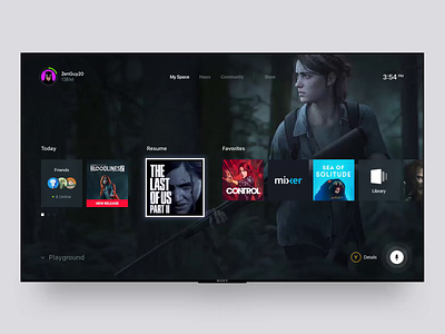 PS5/Xbox Gaming Console UI Animation 🎧 (with audio) 2d animation animation app app design application artificial intelligence clean clean ui dashboad dashboard ui design gaming minimal motion playstation ps5 tv app ui ux xbox