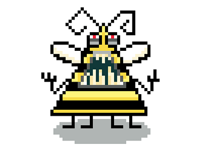 Killer Bee from Crystal Honey World bee game killer bee pixelart