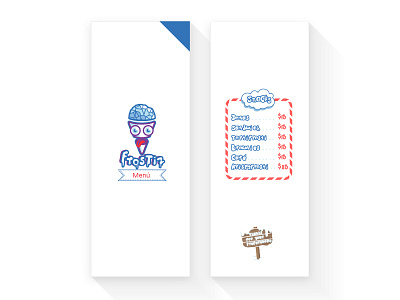 FrosTiz Menú: Front & Back frostiz icecreams menu