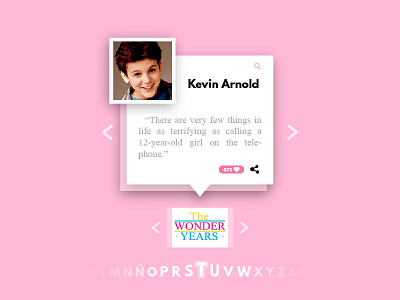 Day 007 - Author Quote author quote clean style josuecp kevin arnold minimalist pink the wonder years