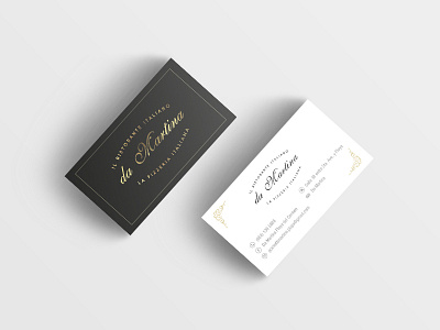 DA MARTINA - BUSINESS CARD business card da martina gold logo golden details josh0990 luxury card minimalist pizzeria