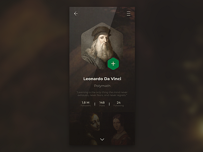 DailyUI #006 - User Profile 006 dailyui leonardo da vinci user profile