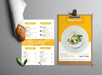 food manu design banner flyer design food flyer graphic design