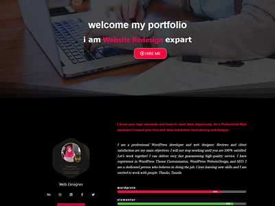 Portfolio Design
WordPress website