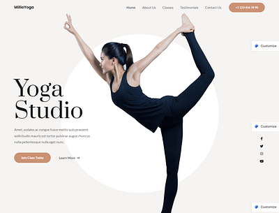 yoga website design landging page website design wordpress design