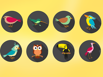 Free Icons birds flat free icons love owl parrot pink psd twitter vector