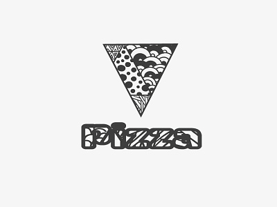 Pizza creative fastfood flat food icon illustrations logo pizza