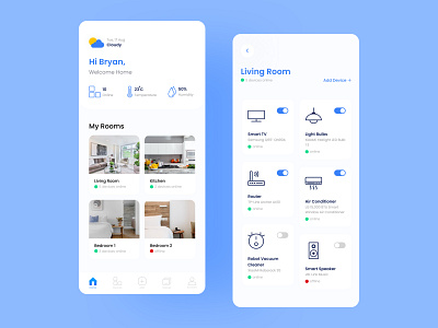 Smart Home Mobile App app design ui ux