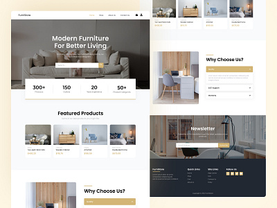 FurniStore - Furniture E-Commerce Website app design furniture ui ux