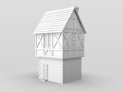 Tudor House 3d maya