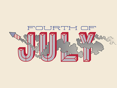 Happy Belated 4th of july fireworks gradients hand lettering july july fourth lettering smoke texture vector