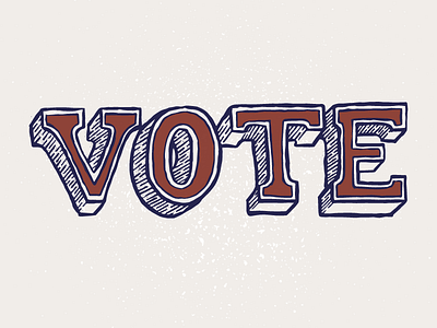 Vote color design hand lettering illustration politics stippling texture vector texture vote