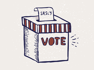 Ballot Box ballot box color design drawing illustration illustrator usa vector texture vote