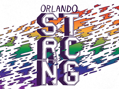Orlando Strong color gradients hand lettering orlando sketch strong vector