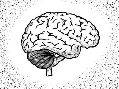 This is your brain. blend tool brain brushes design illustration illustrator stippling texture vector texture