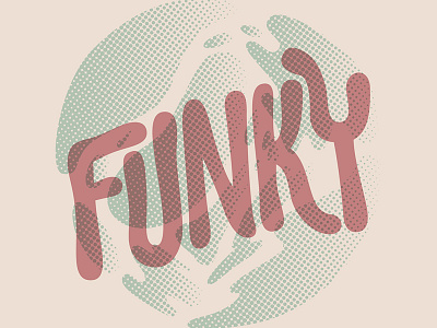 Git Funky blobs funk funky halftone hand lettering illustration letterings vector