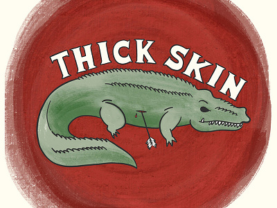 Thick Skin alligator arrow painting procreate skin teeth texture wound