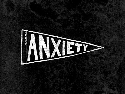 Anxiety anxiety banner cotton bureau flag hand lettering procreate shirt design sketch vector vector texture
