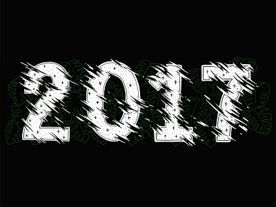 2017 2017 hand lettering leaves new years numbers organic type pattern procreate sketch