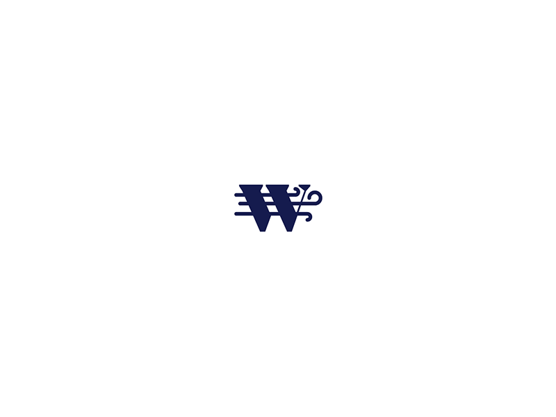 W's air conditioning gif logo mark monogram refrigeration w wind