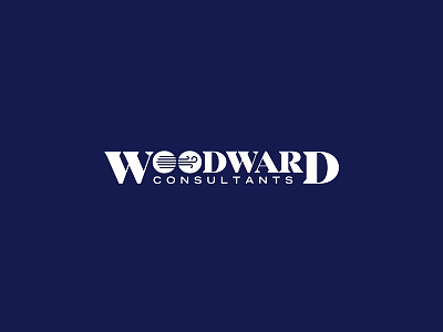 Woodward Consultants air conditioning branding logo mark monogram refrigeration w wind