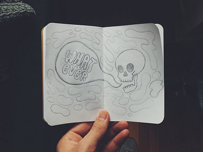 Whatever Forever drawing field notes organic type skull addiction skull drawers anonymous skulls whatever forever