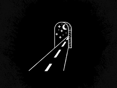Open Road grave halloween haunted highway moon october perspective road spooky stars tombstone