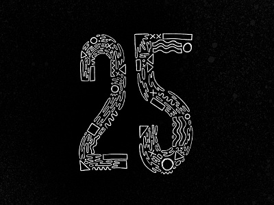 25 25 numbers typography