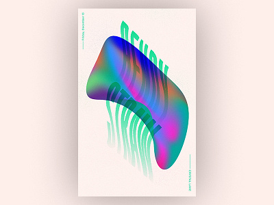 Wavy Baby abstract shapes blob gradient gradient grid poster poster design