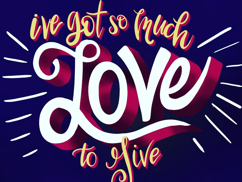 SO MUCH LOVE procreate ipad digital lettering