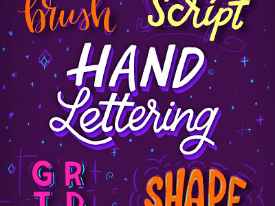 TERMINOLOGY digital hand lettering lettering procreate spoonflower tea towel terms